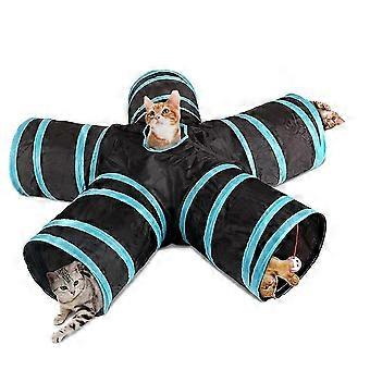 Cat Tunnel 5 Way Pet Play Tunnel Collapsible Tunnel Toy for Cats Dogs Rabbits Pets OA
