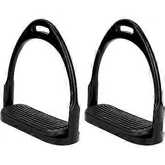 Aluminum Stirrup, Colorful Horse Riding Stirrup Anti-rust Lightweight Equestrian Stirrup (black)