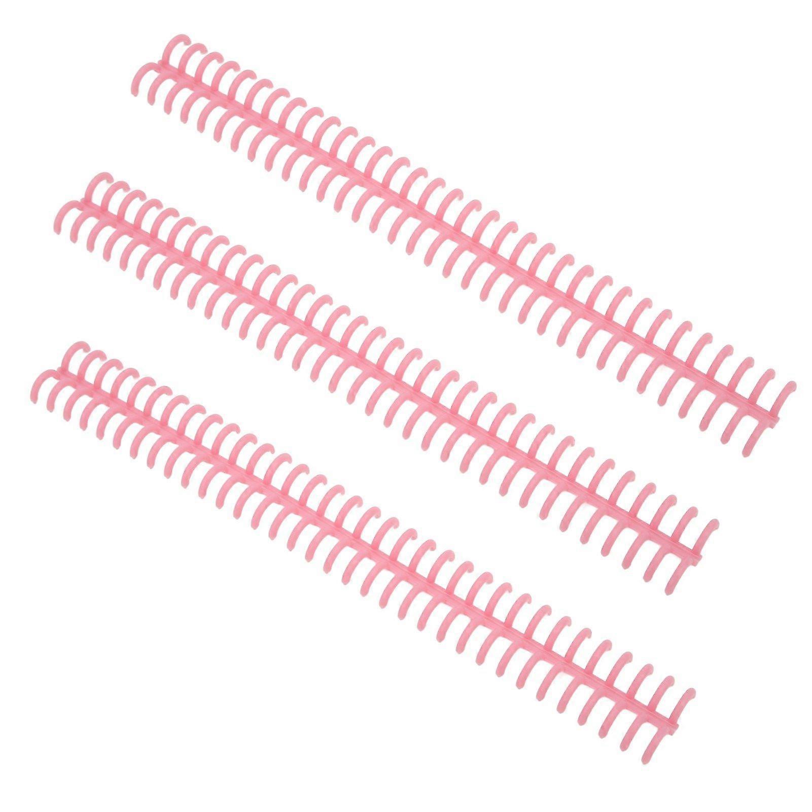 10PCS 34 Hole Binding Spine Plastic Split Loose Leaf Rings Detachable Binding Loop 12mm Diameter Pink