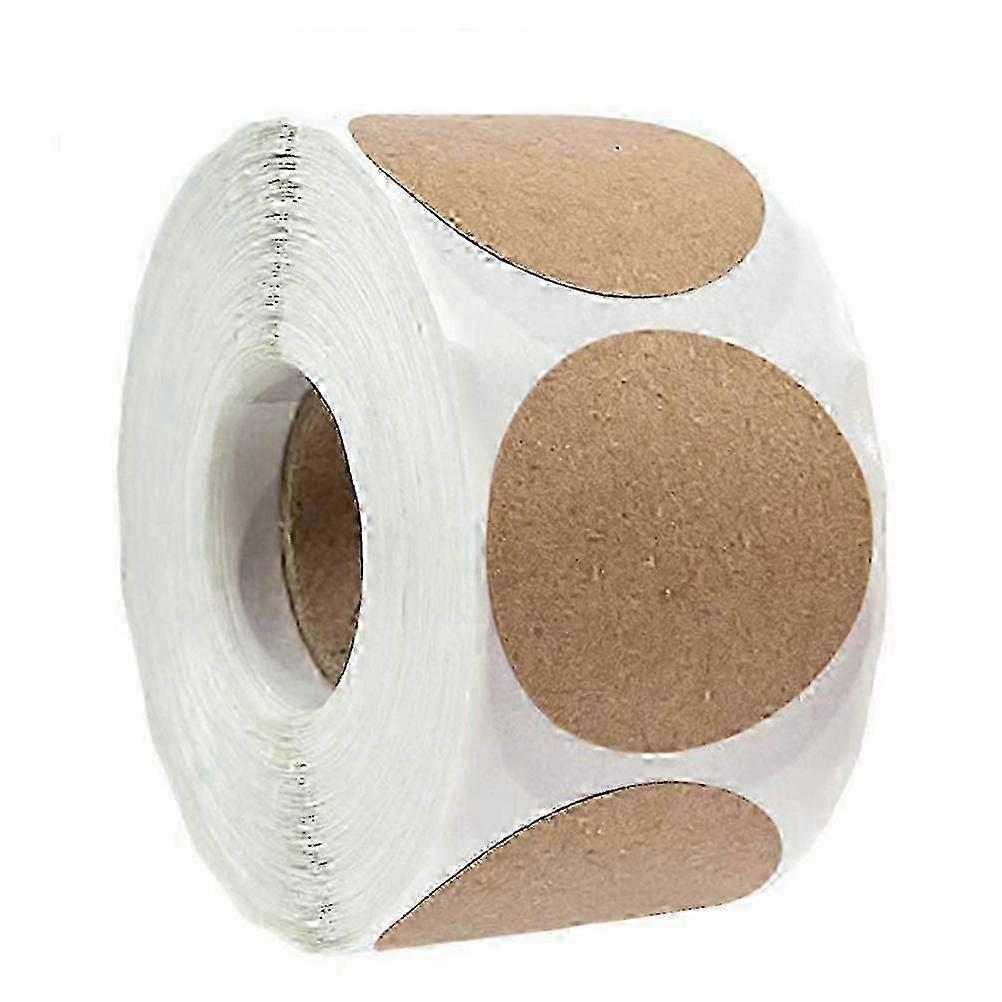 Round Kraft Labels Permanent Adhesive