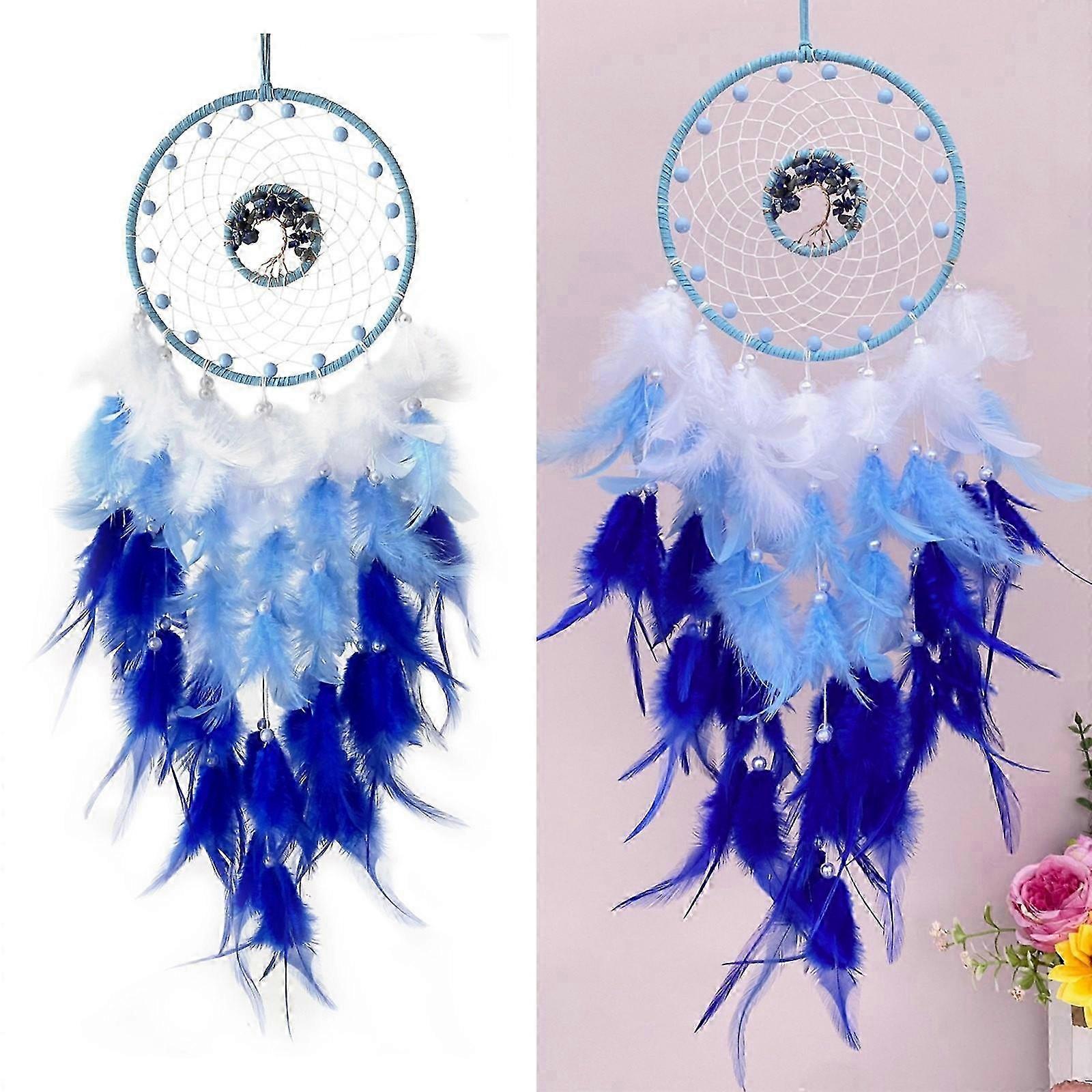 Boho Feather Stone Wall Dreamcatcher
