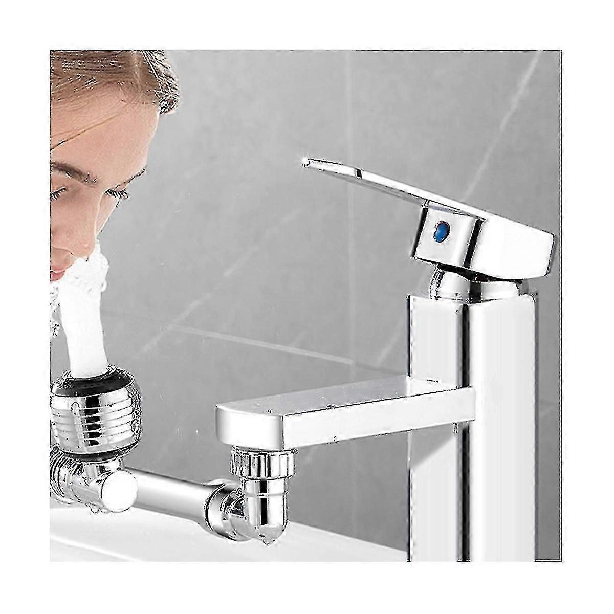 Universal splash stop for bathroom faucet extender