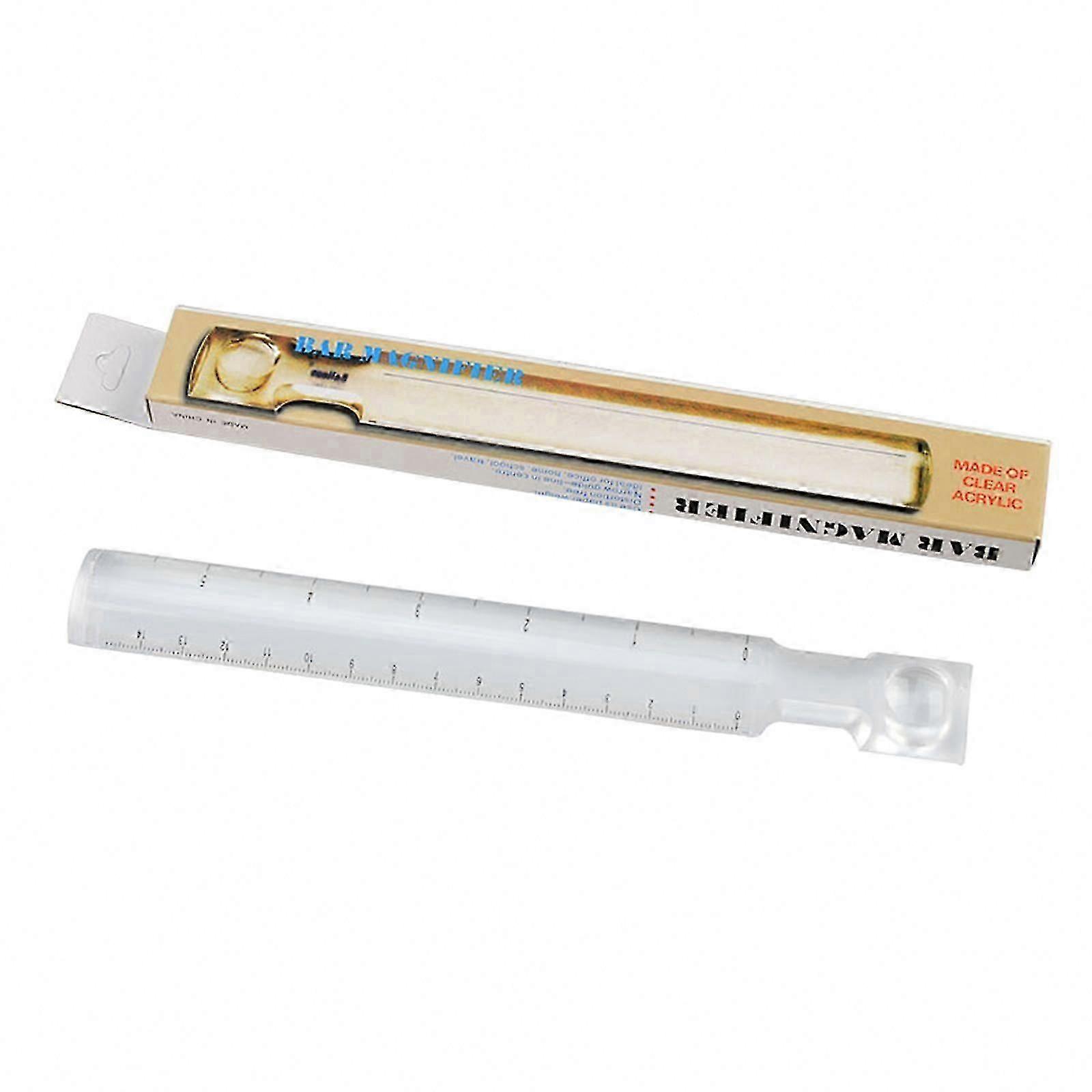 Reading Documents & Small Print: 2x Magnifying Bar Magnifier Ruler