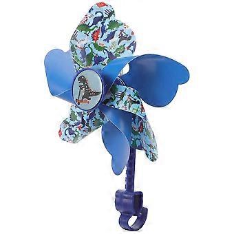 Rotating Bike Handlebar Windmill Decoration, Blue Plastic Wind Spinner Accessory for Kids Bicycles and Scooters, 24x16x9cm