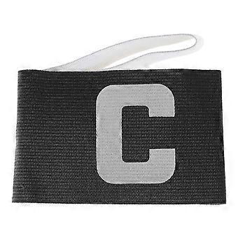 Fußball-Kapitänsarmbinde, verstellbar, elastisch, Sport-Kapitänsarmband, Spielleiter-Armband, strapazierfähig, schwarz