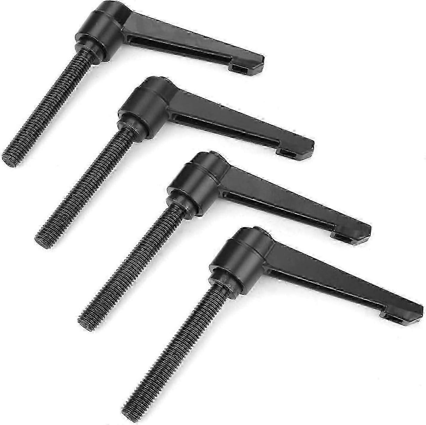 M10 Mal 4pcs Metal Adjustable Clamp Lever Handle Machine Knobs