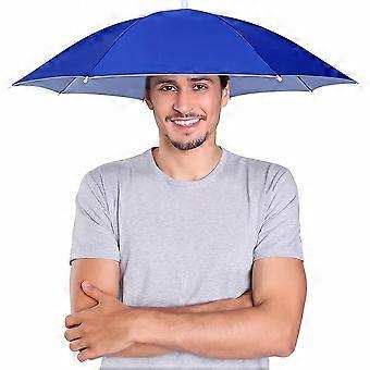 Regenschirmhut, am Kopf befestigter Regenschirm, Sommerregen- und Sonnenschutz, Outdoor-Angelschirmhut, am Kopf getragener Regenschirmhut