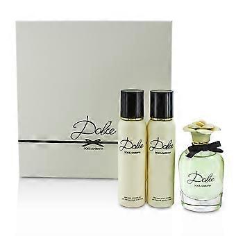 Dolce & Gabbana Dolce Coffret: Eau De Parfum Spray 75ml/2.5oz + Body Lotion 100ml/3.3oz + Shower Gel 100ml/3.3oz  3pcs