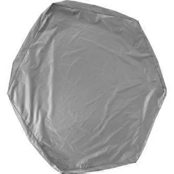 Bche hexagonale impermable pour bac  sable. protection solaire pour jardin et piscine. grise. 140 x 110 x 20 cm