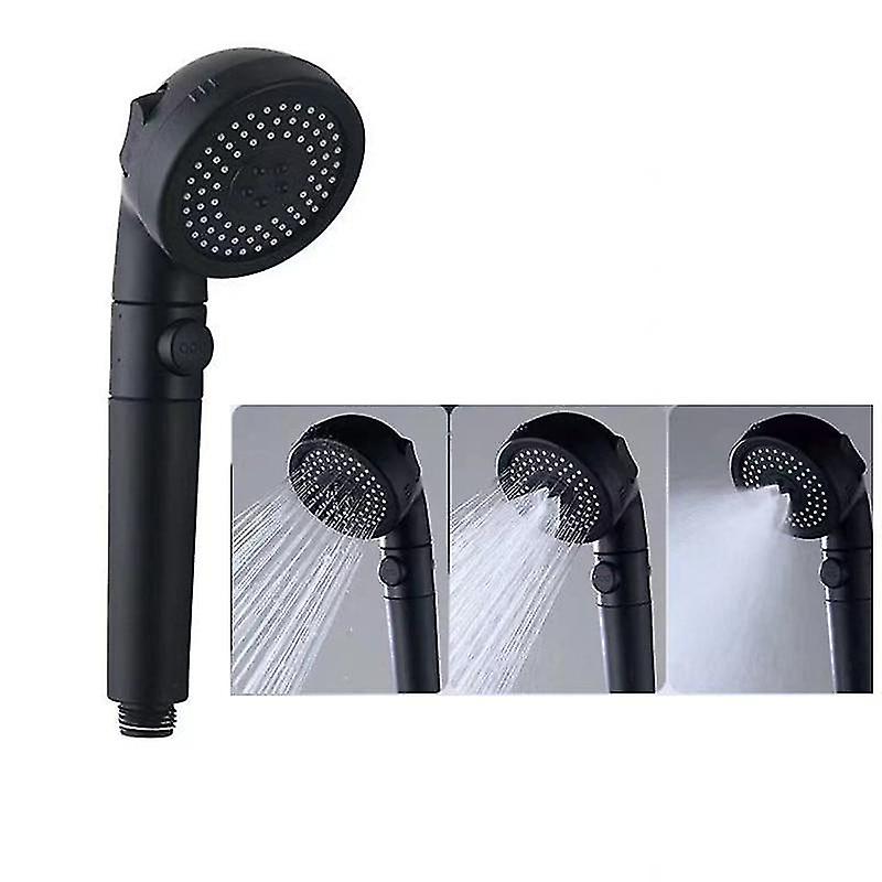 3 Modes Adjustable Spa Massage Stop Button Shower Head High Pressure Anion Filter Heads
