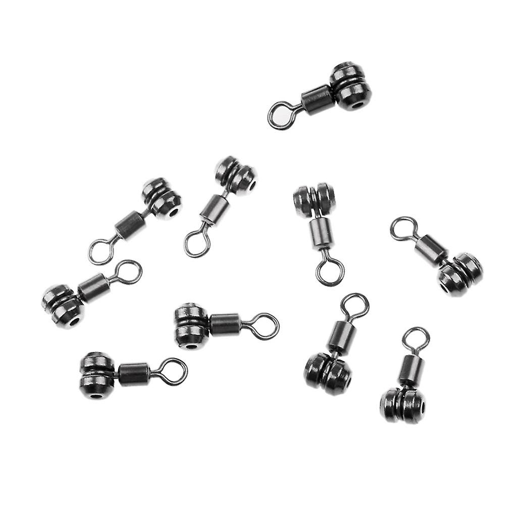 10pcs Pêche Swivels Cross-line Swivels Line Lures Connector Rig Rings L