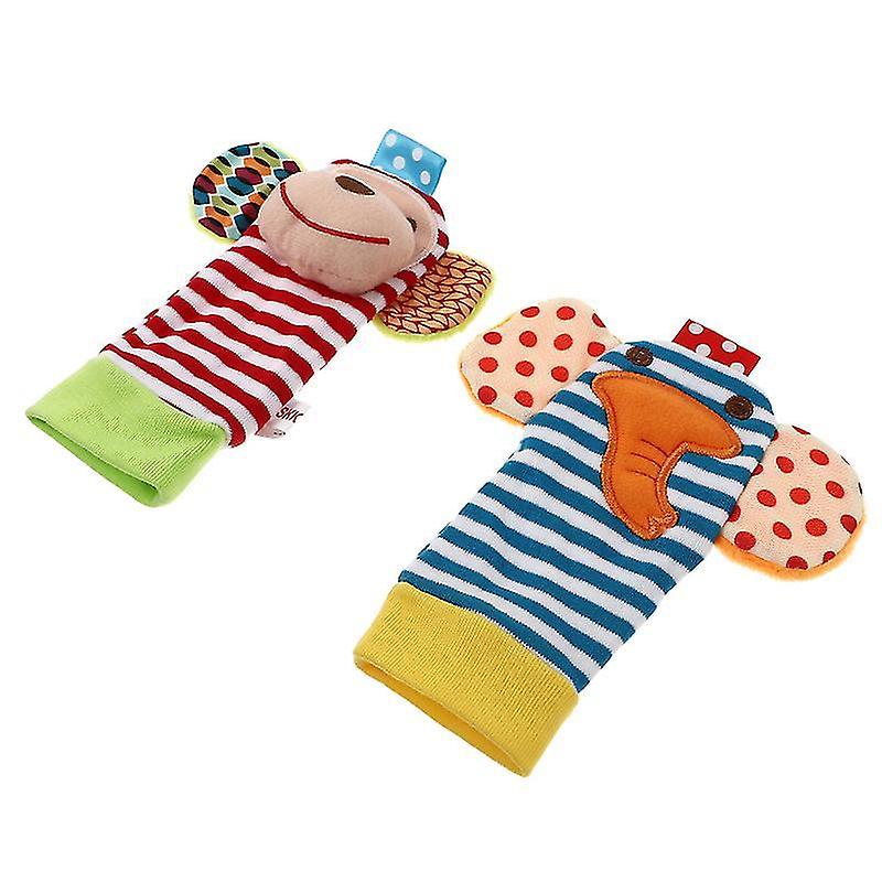 16X6cm Assorted Color Rattles 2pcs Babies Doll Comfortable Texture Babies Rattle Toy Adorable Shape
