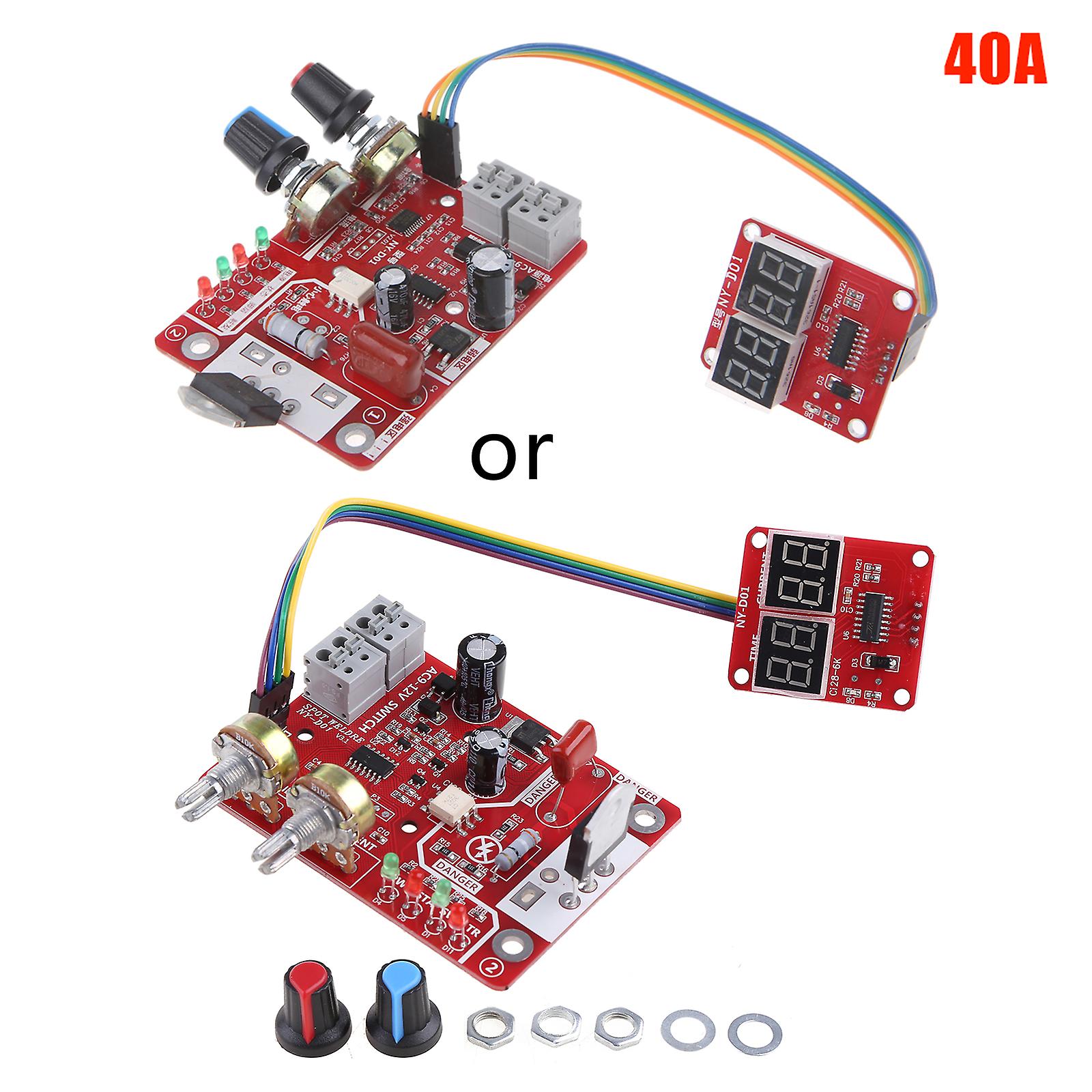 Spot Welder for Time Control Board 40A Current Controller with Digital Display
