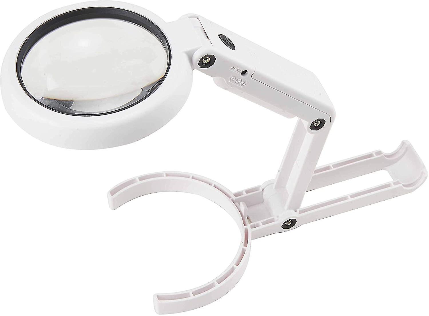 Illuminating Handheld 5x 11x Handheld Magnifier With 8 Led Light, Reading