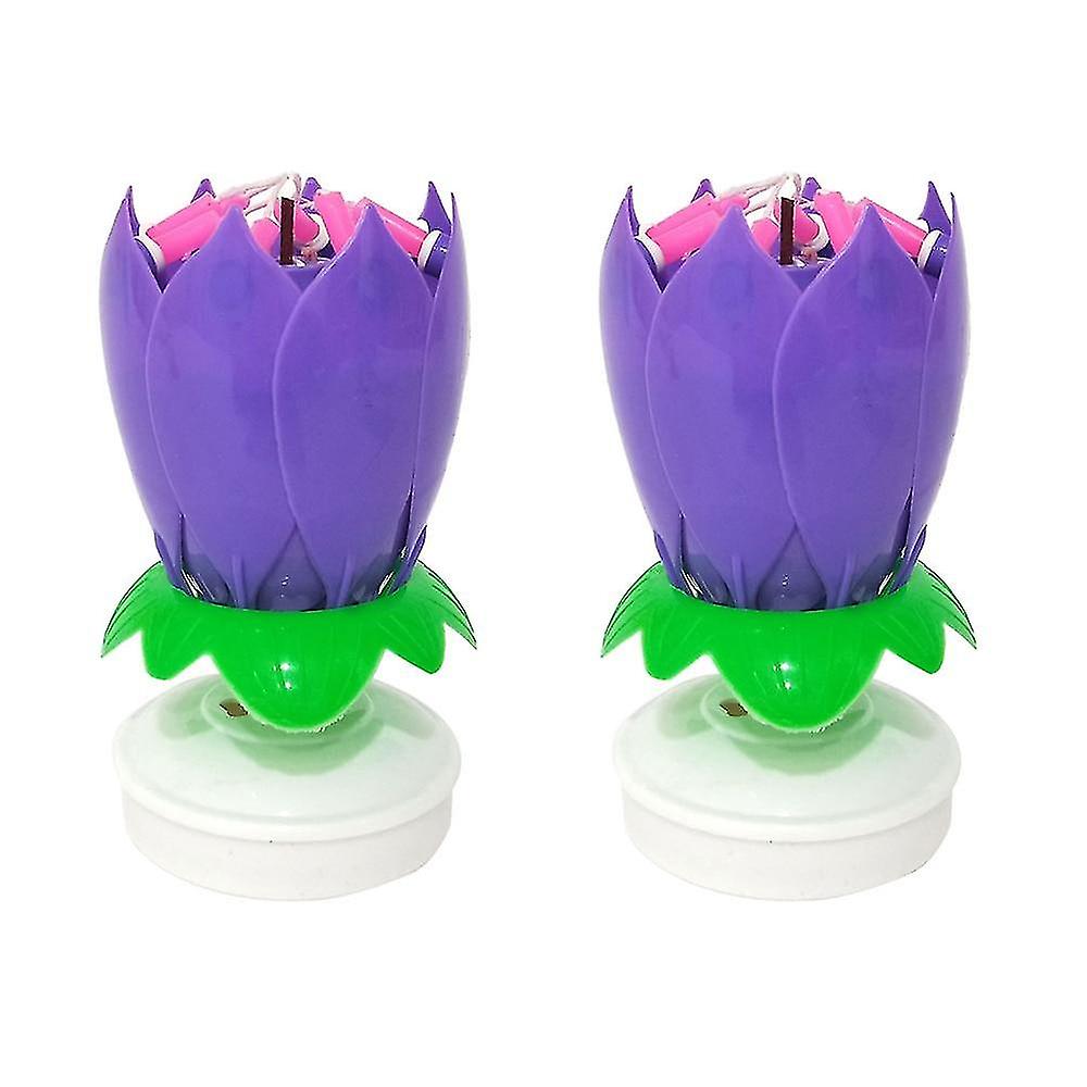 Rotating Double Lotus Candle