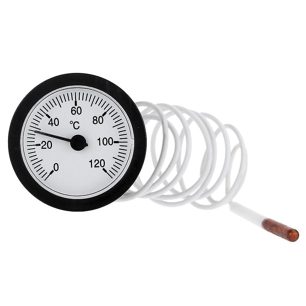 Wijzerplaatthermometer capillaire temperatuurmeter 0-120 water & olie met 1m sensor
