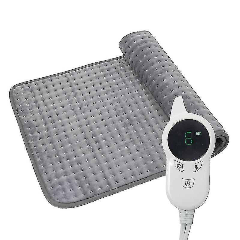 Gray Heated Blanket, Mattress Warmer With Intelligent Controller Adjustable Temperature, Heating Pad, For Back Neck Shoulders Abdomen - Jxlgv c