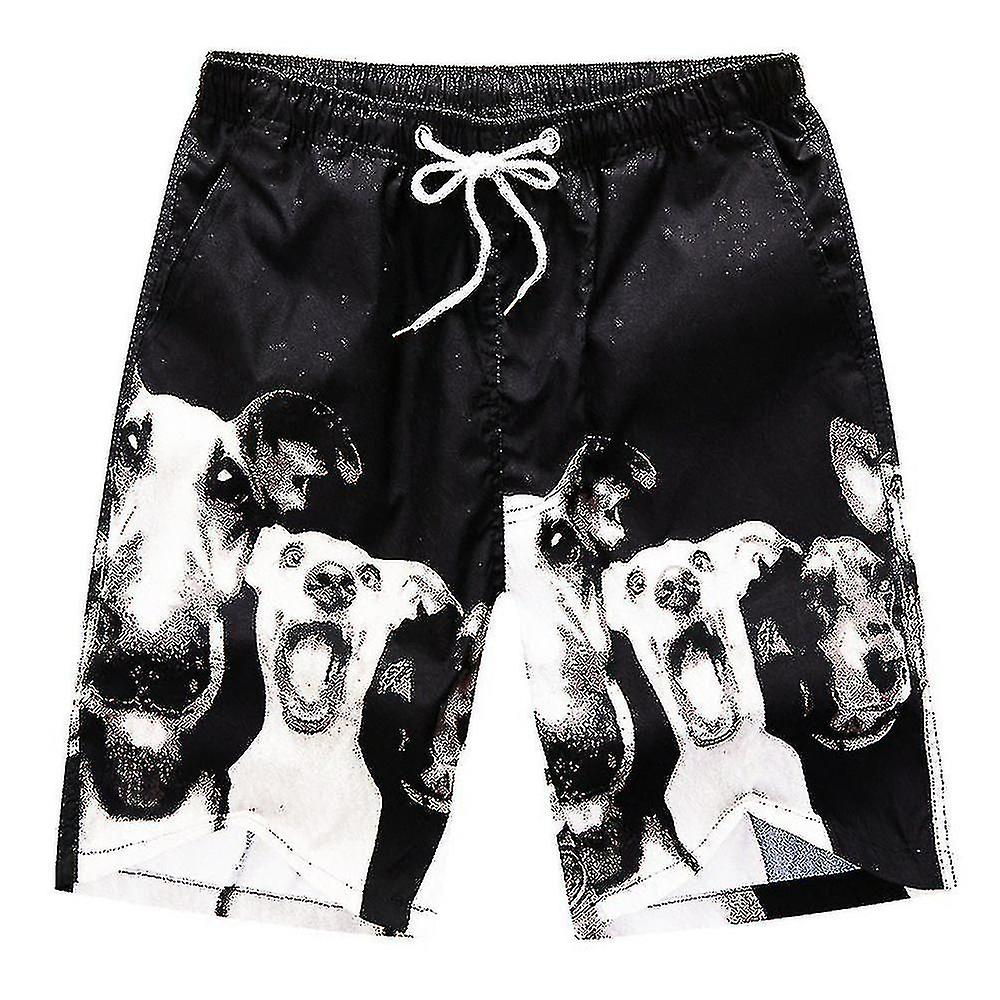 Shorts med hundtryck för män