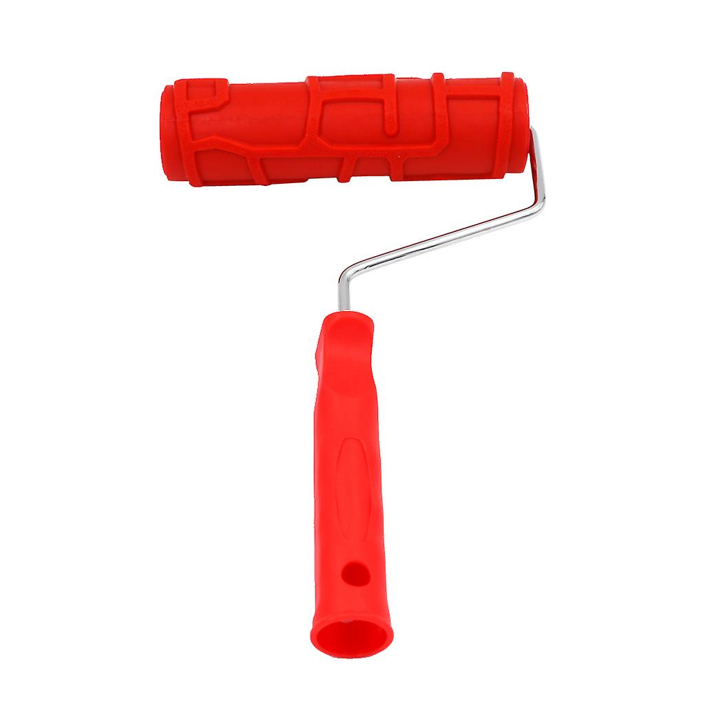 7-Inch Assorted Embossed Pattern Painting Roller with Plastic Handle 9