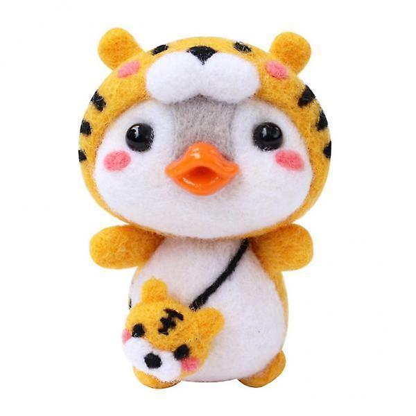 2xAnimal Needle Felting Kit For Beginner with Basic Tools penguin tiger