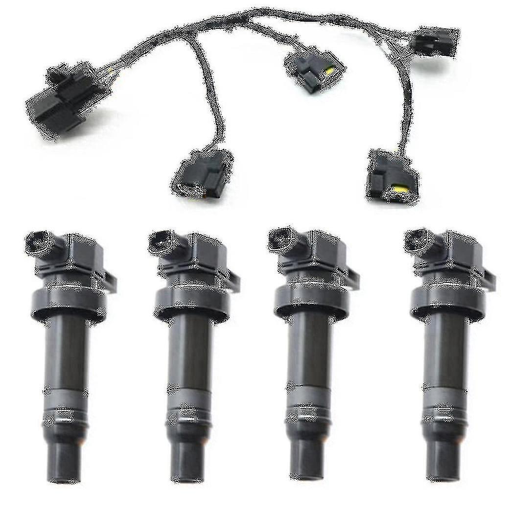 4pcs 27301-2b010 Ignition Coil With Line For Ix35 Ix20 I30 Soul Ceed High Performance Coil Assembly
