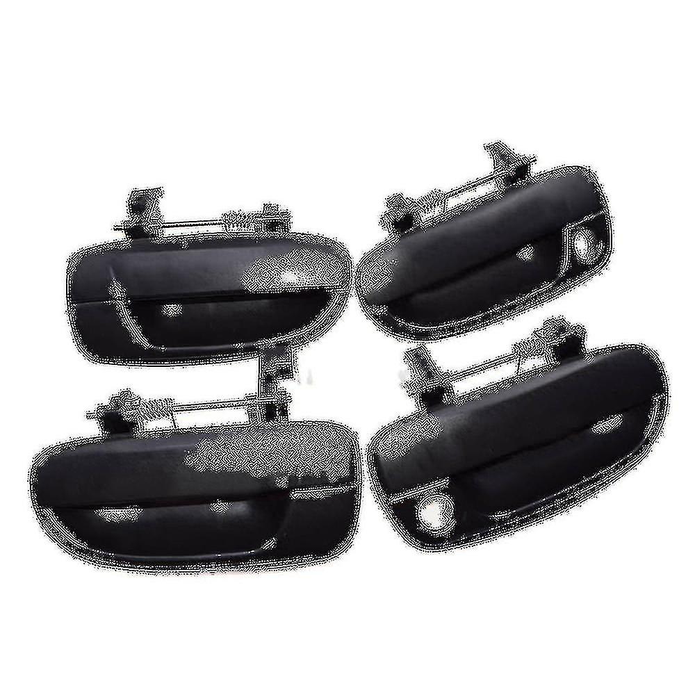 4pcs(front Rear Left Right)outer Outside Exterior Door Handle Black For Accent 2000-2005 New