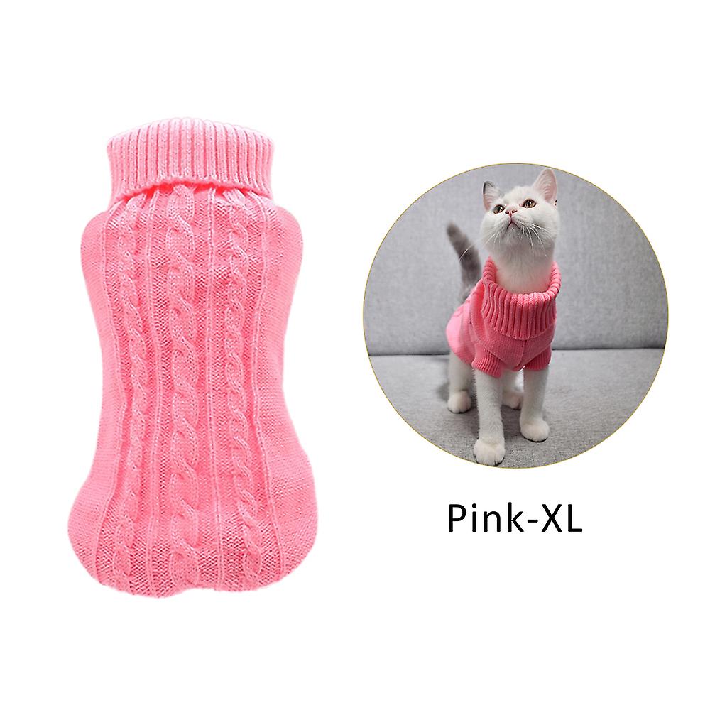 Haustierpullover Mit Rollkragen – ärmellos, Zopfstrick, Für Kleine/mittelgroße Hunde & Katzen