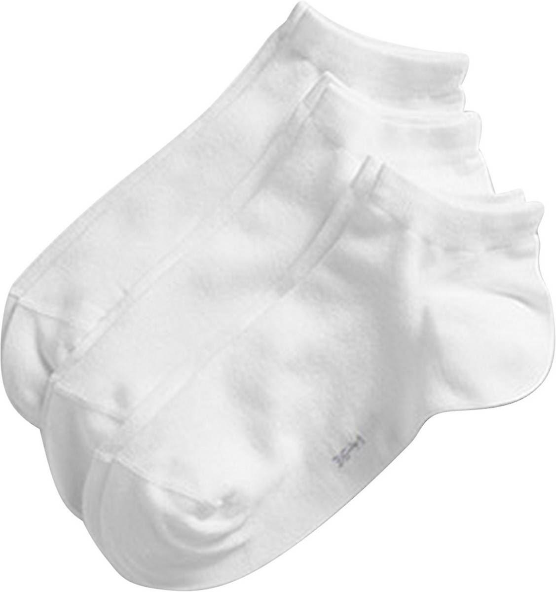 Esprit Solid Block Colour Sneaker 3 Pack Socks - White