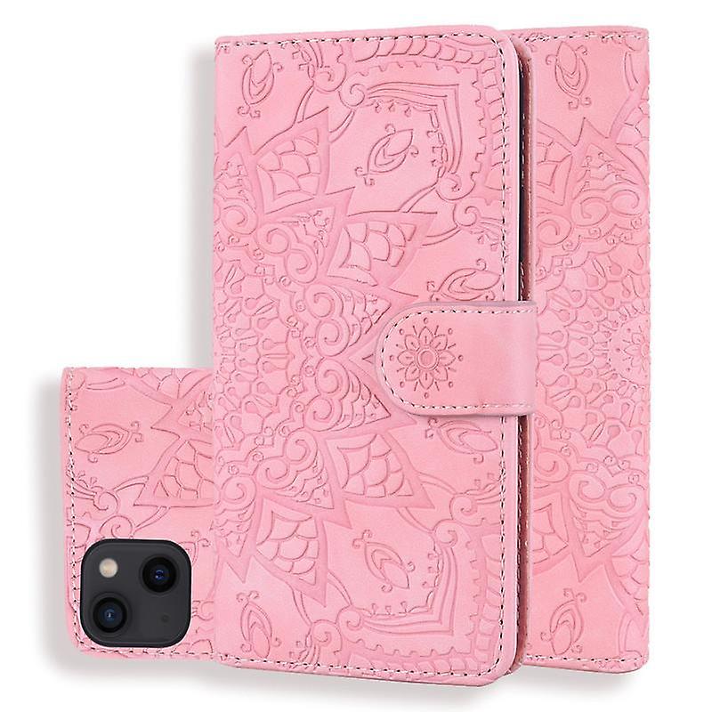 Wallet Case For iPhone 14pro 6.1 inch Premium PU Leather Flip Cover Mandala