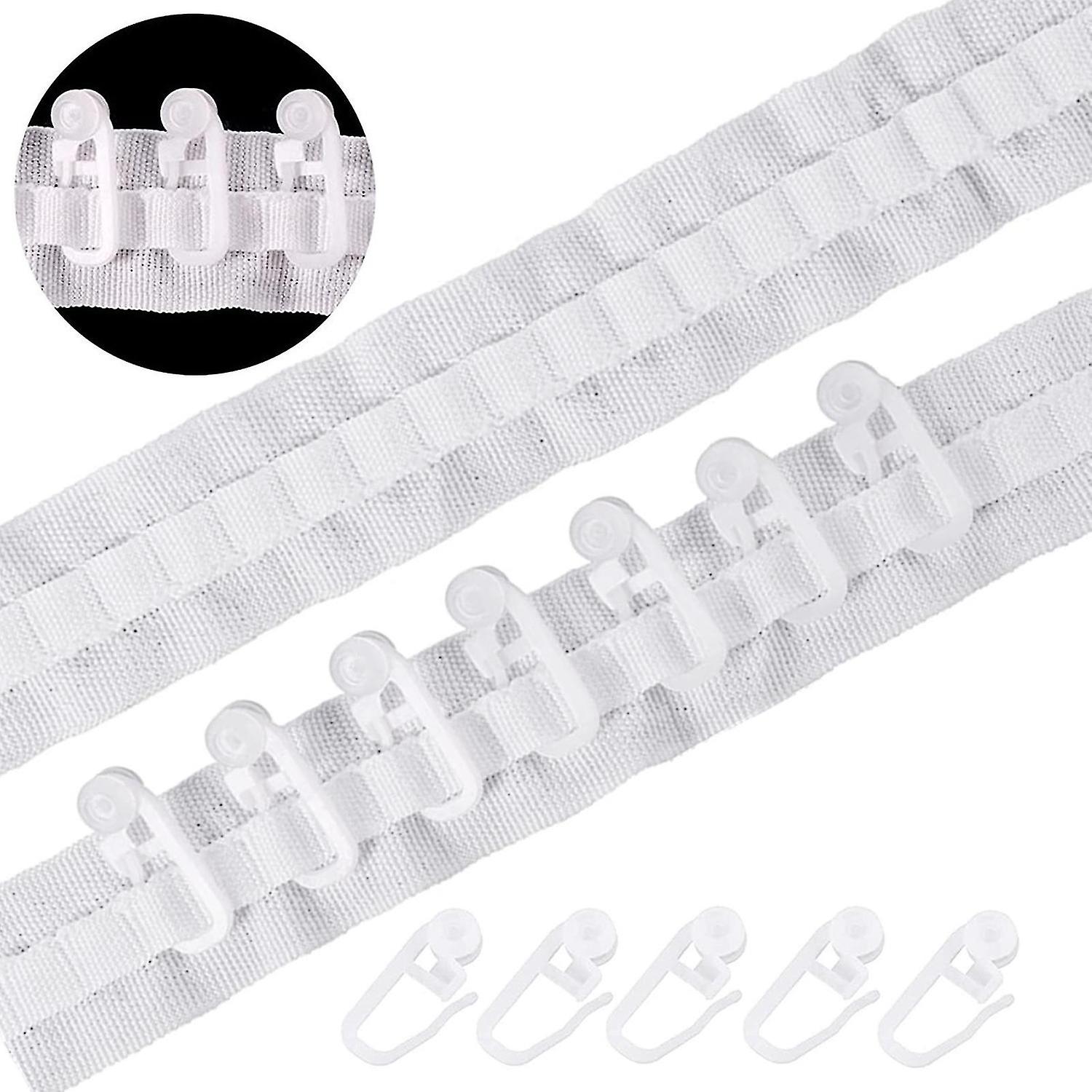 30m*2.5cm Curtain With Roll-up And Drawstring Set, With 50 Curtain Hooks