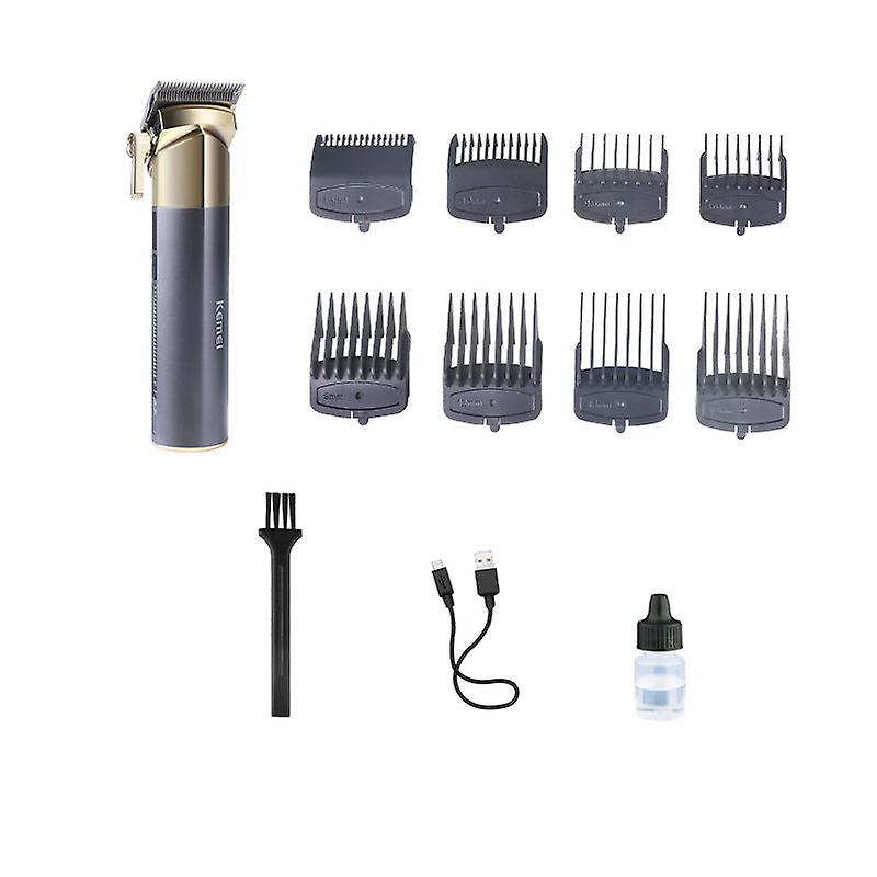 Kemei / kemei المقص الكهربائي Km-5081 مقص الحلاقة ، نقش صالون مقص رأس الزيت الكهربائي ، حلاقة احترافية