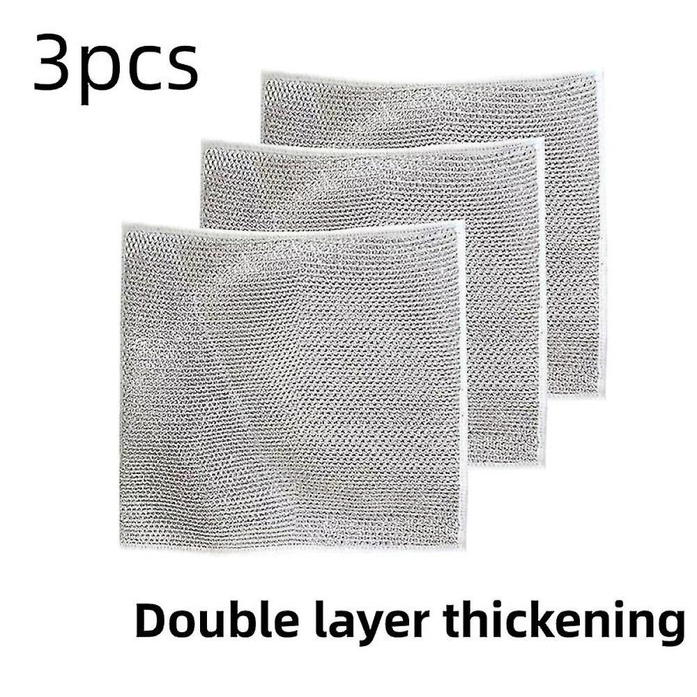 10x Multipurpose Wire Dishwashing Rags For Wet And Dry, Wire Dishwashing Rag