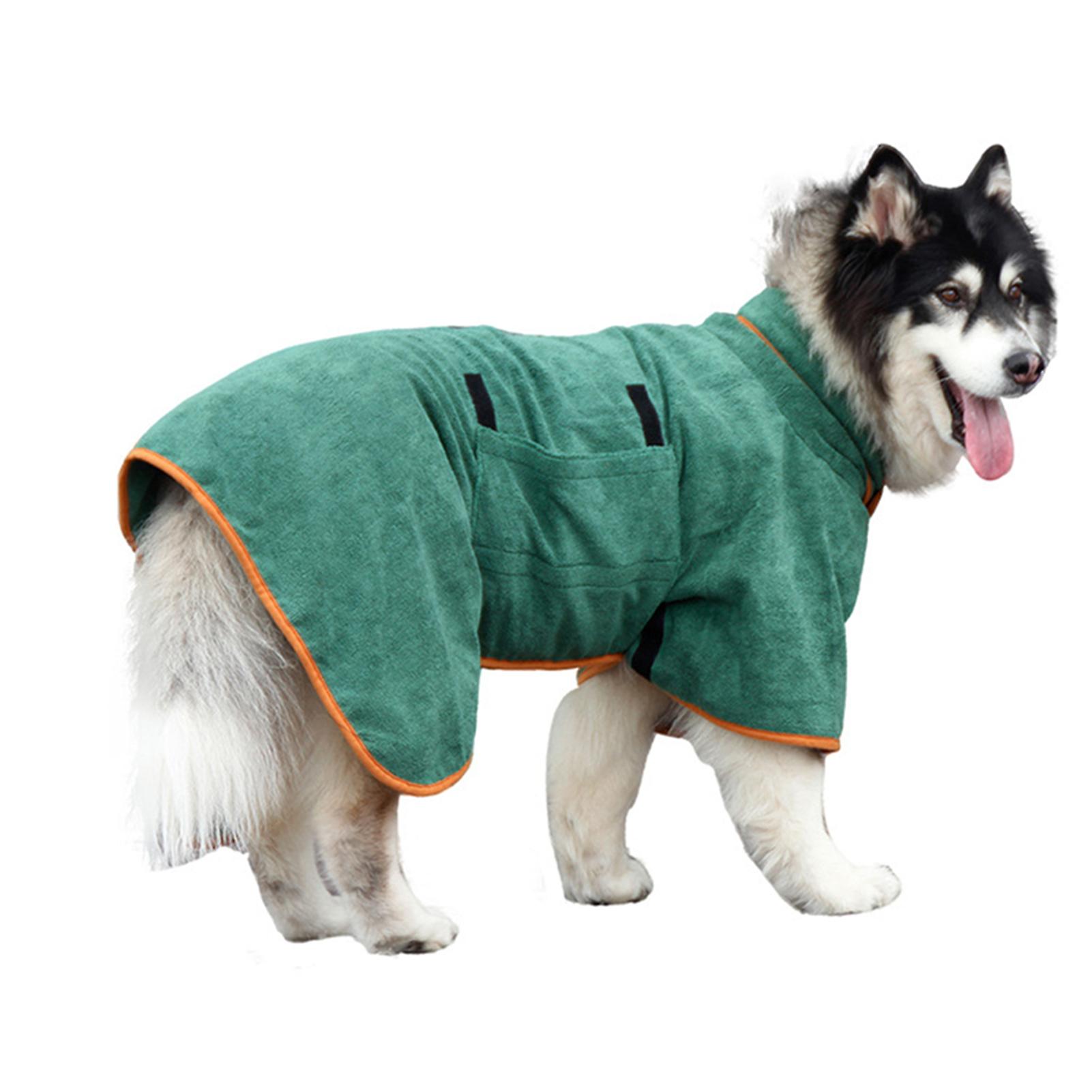 Dog Bathrobe Towel Soft Super Absorbent Bath Robe Drying Moisture Pajamas For Dog