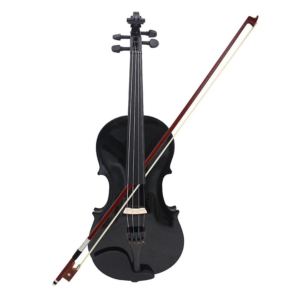 4/4 Full Size violin with Case Bow Rosin Set for Beginner Enthusiasts Black