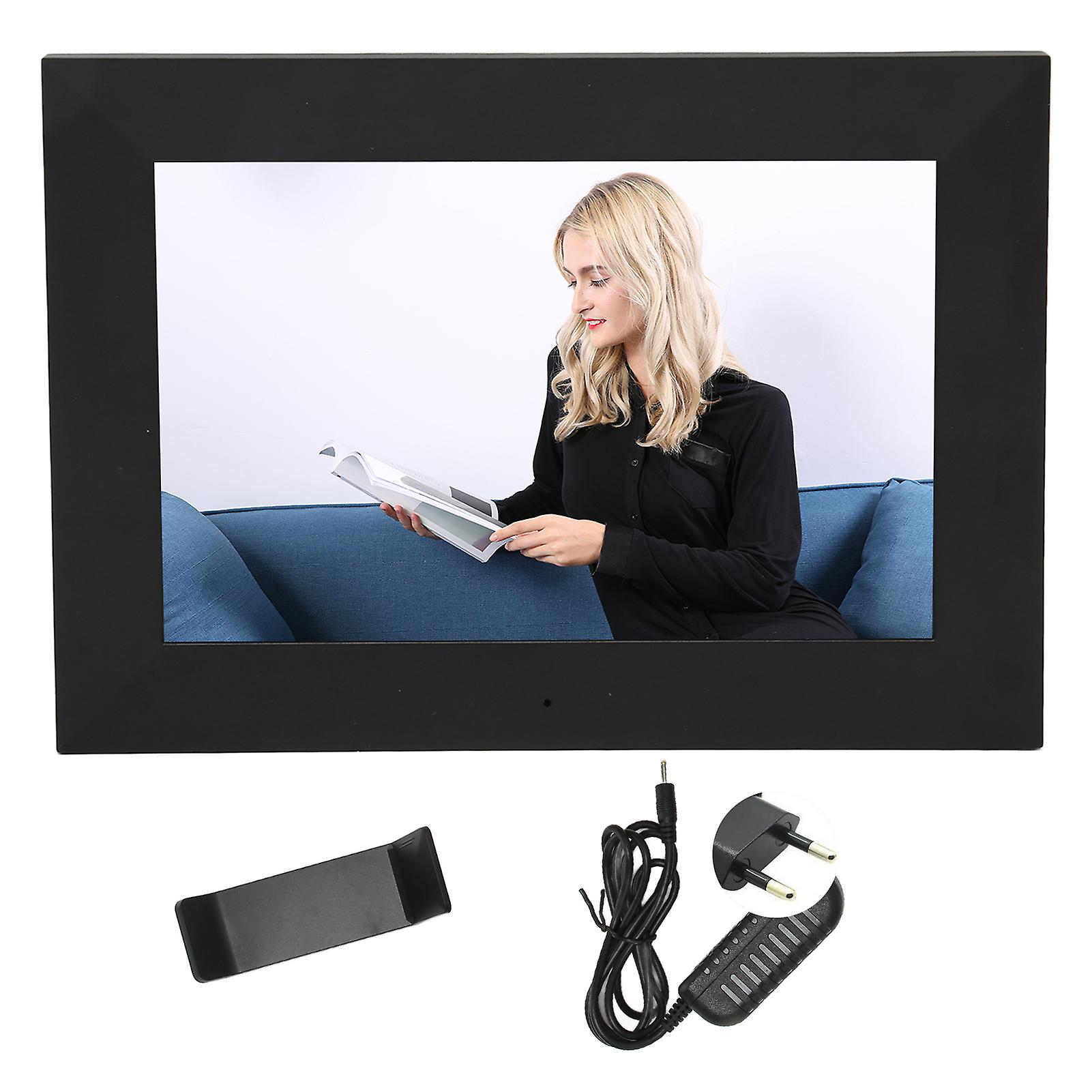 WiFi Digital Picture Frame, IPS Touch Screen, 8in, Black, EU Plug