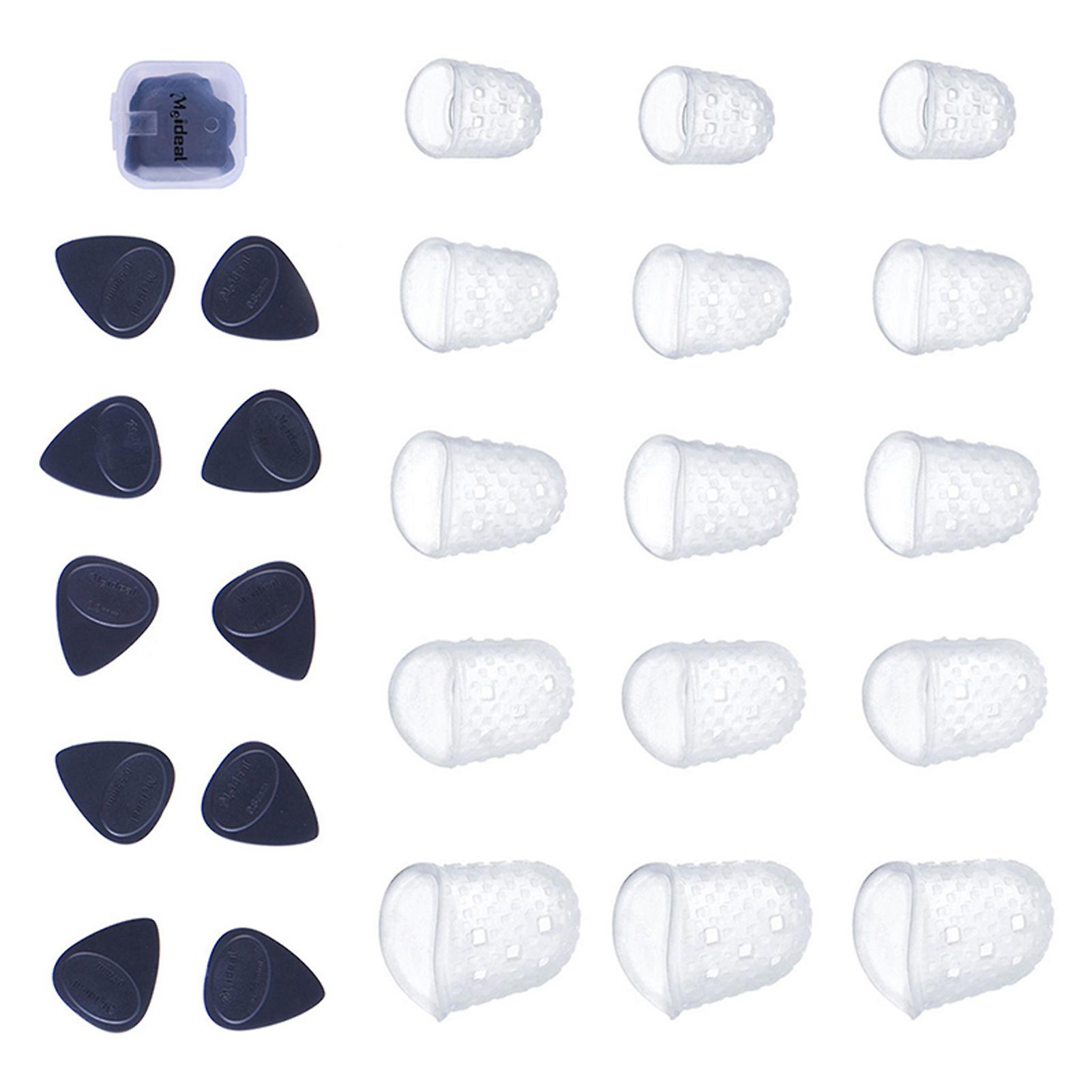 Silicone Finger Cot Celluloid Guitar Thumb Picks Practical Stringed Instruments Accessories for Mandolin Bass Ukulele Ne