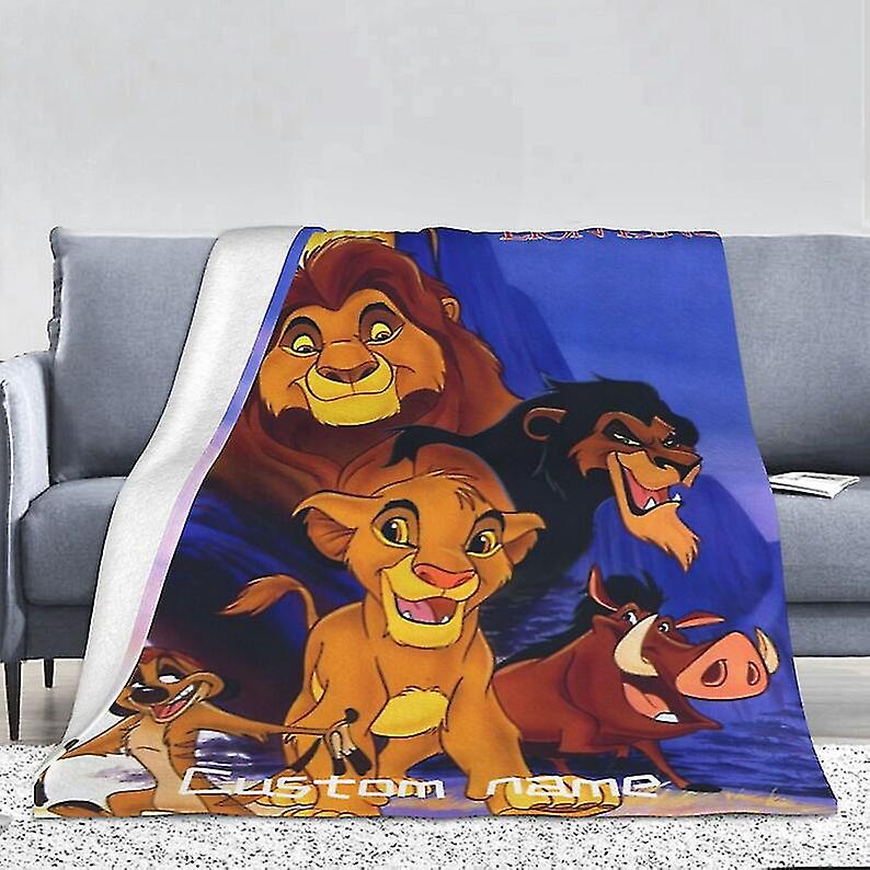The Lion King Blanket Soft Warm Flannel Throw Custom Name Blanket For Bed Sofa Decorations Christmas Birthday Gift
