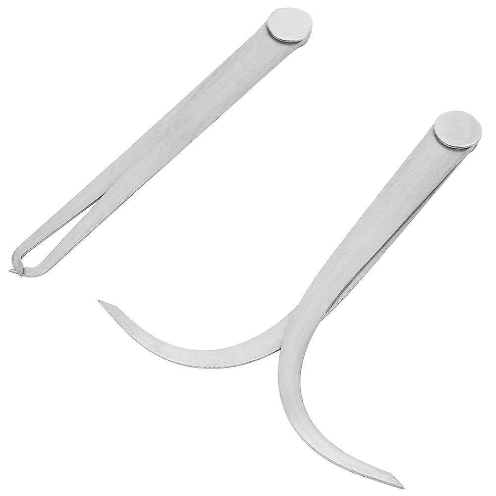 2Pcs 6" Machinist Stainless Steel Joint Outside Inside Calipers Measuring Tool Set