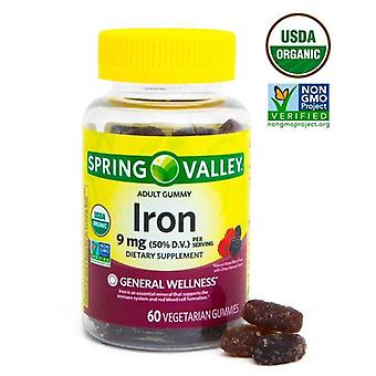 Spring Valley Iron 9mg Organic Vegetarian Gummies, 60ct