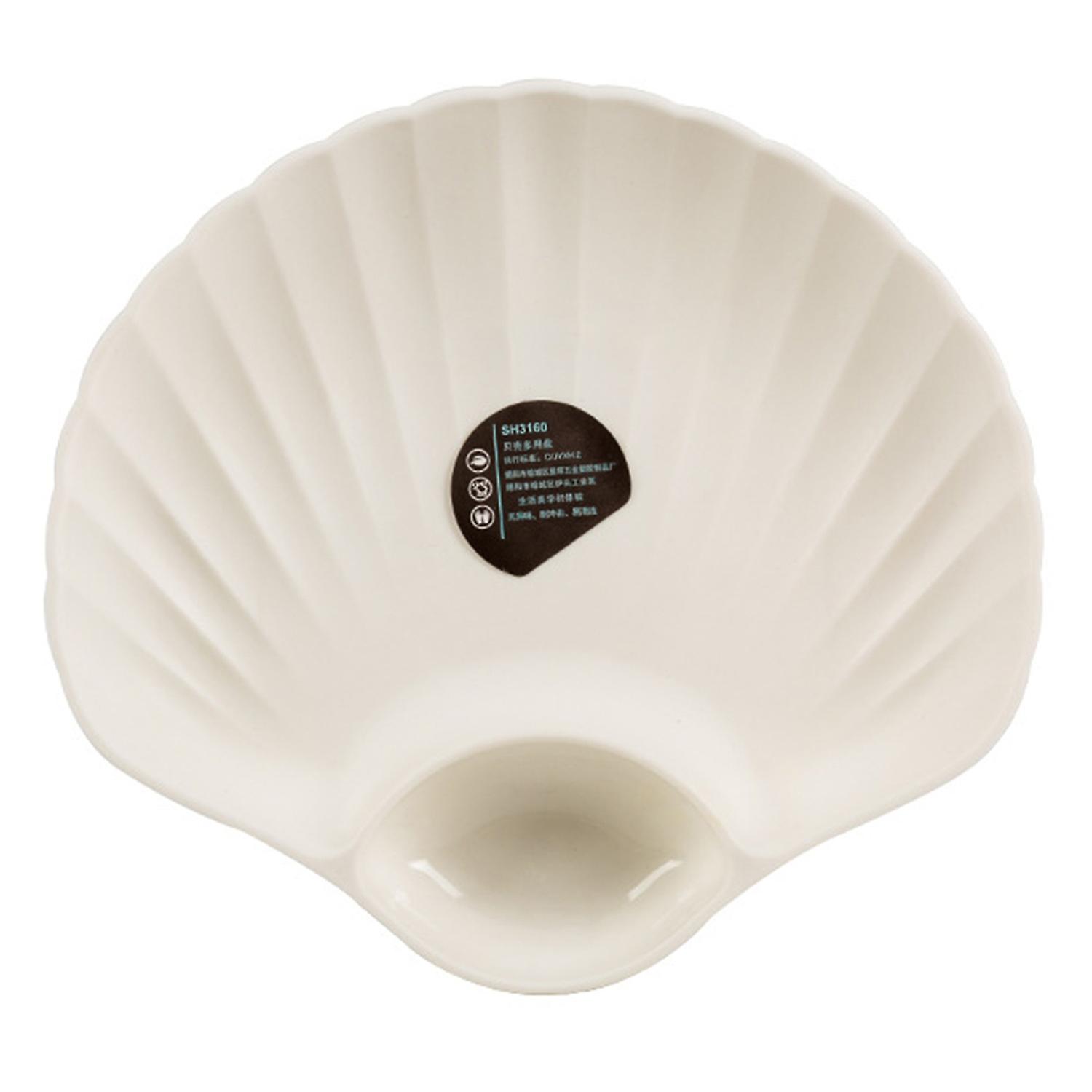 Kitchen Plate Shall Shape Unbreakable Portable Cake Fruit Dessert Tableware Tray Kitchen Accessory