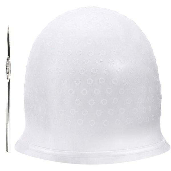 Silicone Hair Dye Cap with Hooks for Salon Use