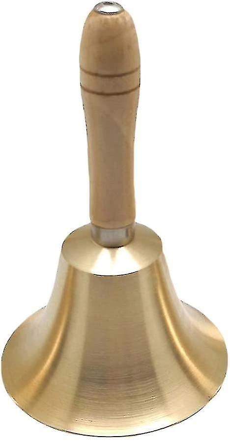 Solid hand Bell Mässing Bell Service Bell Trä Ringklocka för heminredning