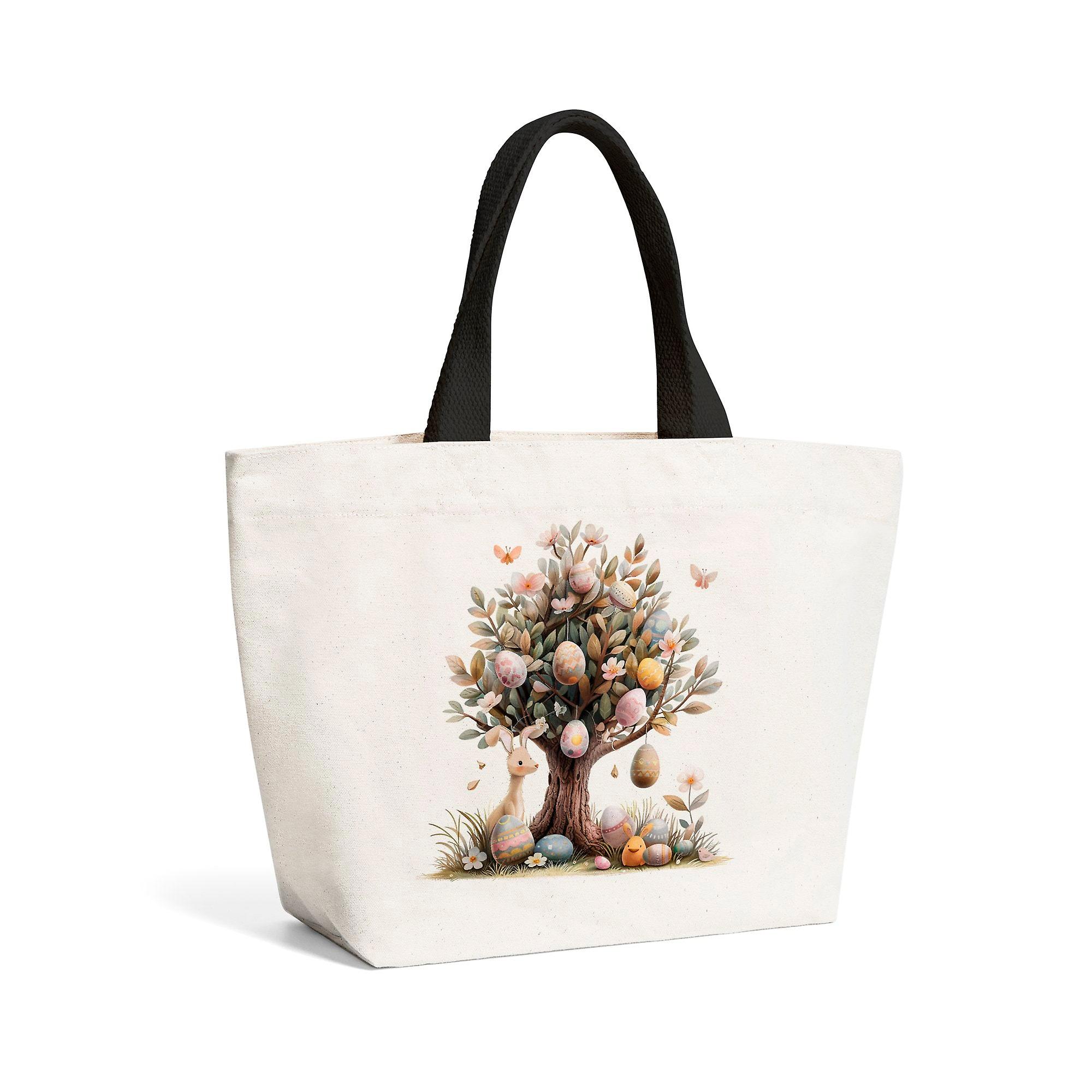 Easter Tree With Easter Eggs Beach Shopper Tote Bag