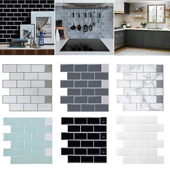 3D Tile Wall Sticker Splashback Waterproof Durable Wall Decals for Home ...