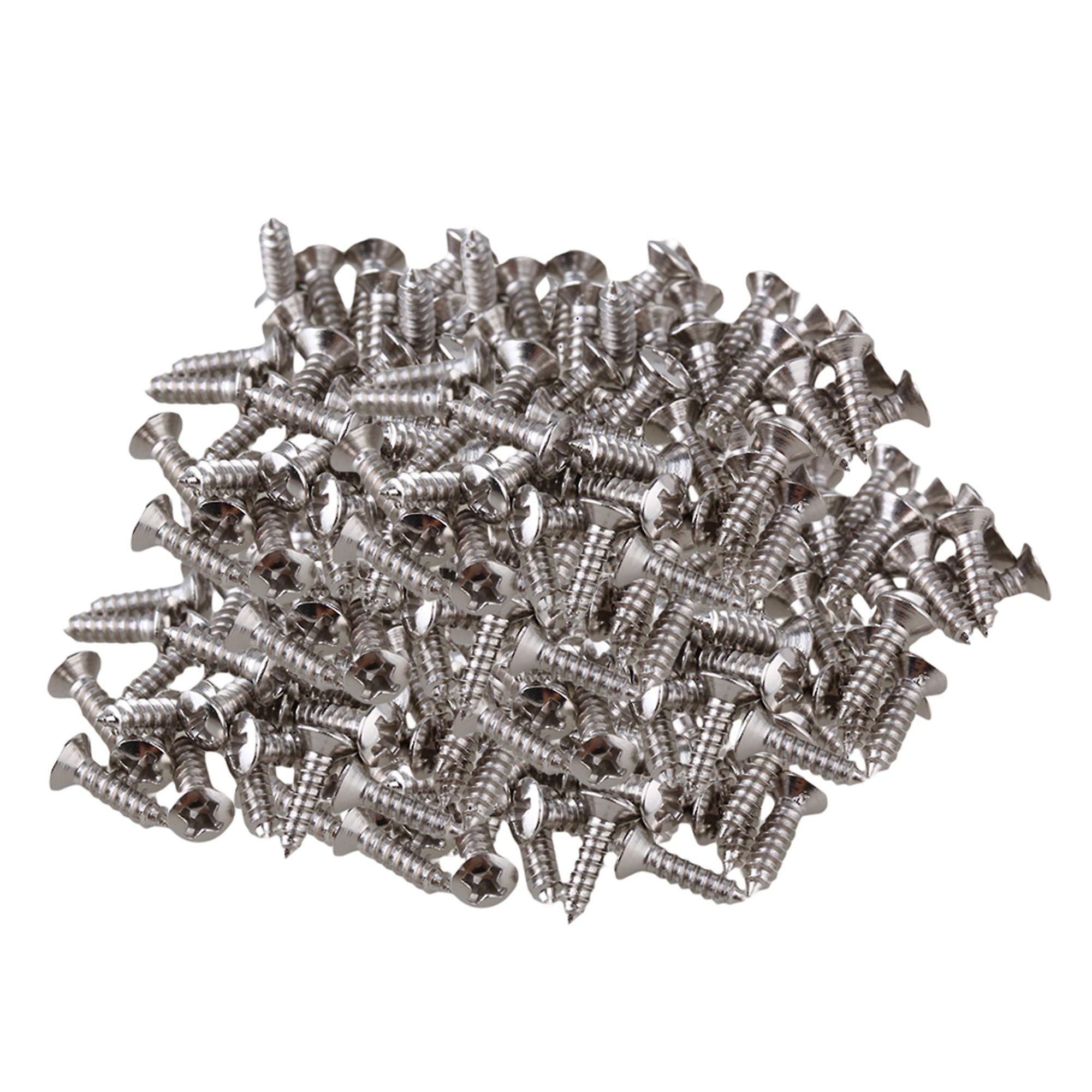 1000Pcs Chrome Color Guitar Bass Pickguard Back Plates Mounting Screws