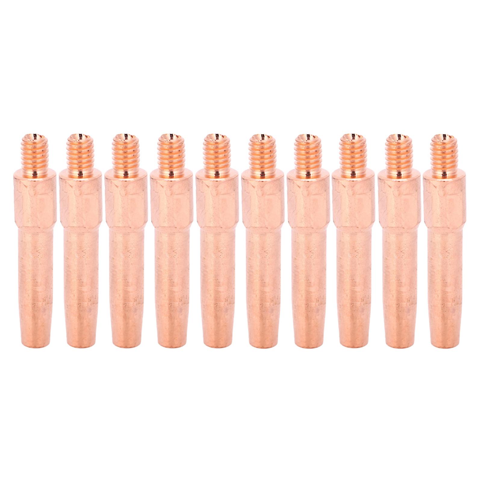 10pcs L45 MIG Welding Torch Contact Tips Red Copper Conductive Nozzle for Welding Machine