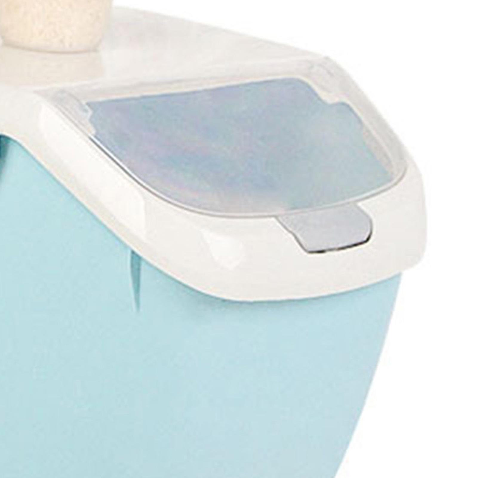 Αδιάβροχα πλαστικά δοχεία αποθήκευσης ρυζιού κιβωτίων αποθήκευσης σιτηρών Clamshell πολλαπλών χρήσεων για το μπλε S κουζινών 26x34x21cm/10.2x13.4x8.3in