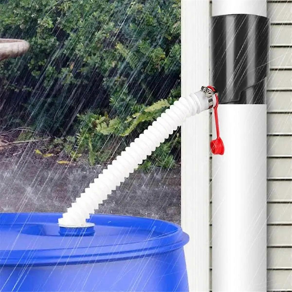 Rainwater Collection Kit UV Resistant Weatherproof Rain Barrel Diverter Kit Portable Rain Barrels to Collect Rainwater B