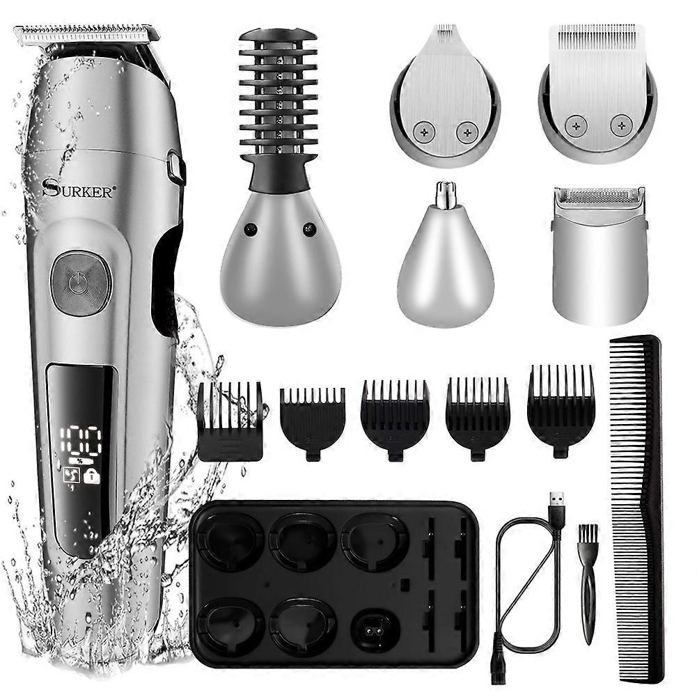 All in one hair trimmer professional for men beard trimmer facial body hair clipper electric grooming kit for eyebrow nose ear