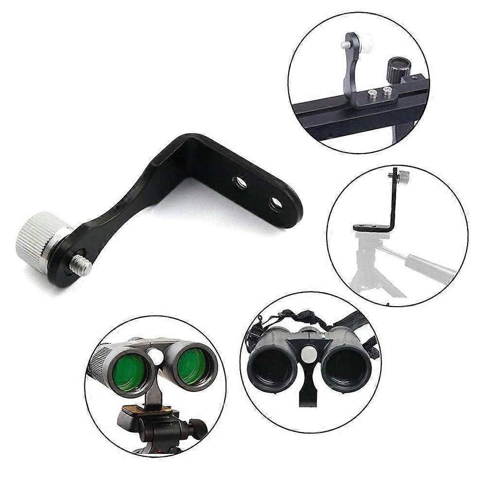 Binocular Tripod Mount Adapter with 1/4 inch Screw Universal L-Type Metal Tripod Adapter